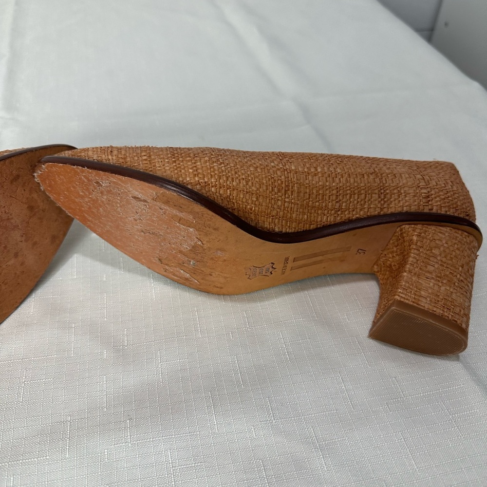 Mista London Straw Heels Size 37 - Picture 6 of 12